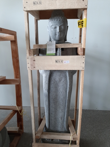 Stehender Buddha mit floralem Muster 120cm - STB4